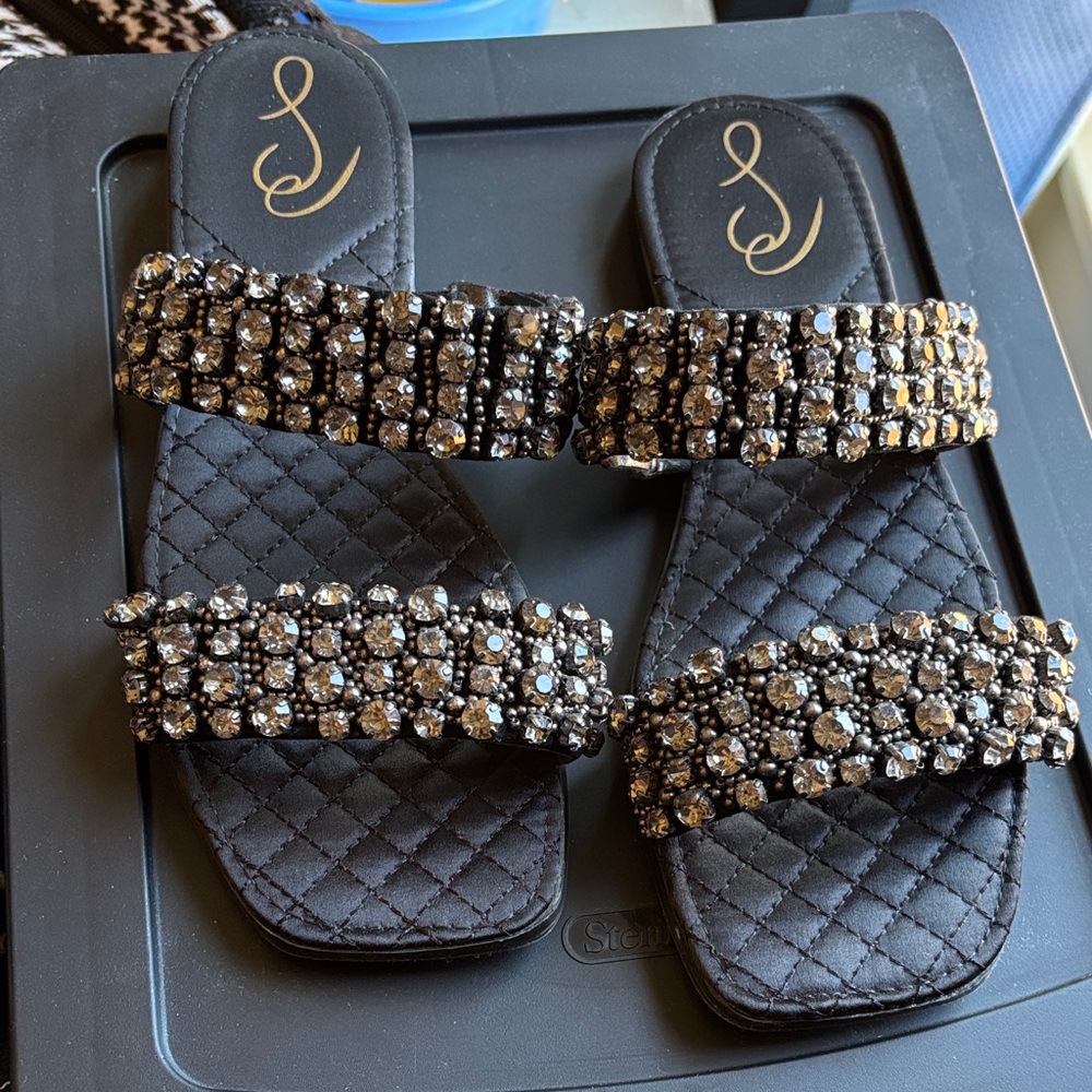 Sam Edelman Black Beaded Sandals